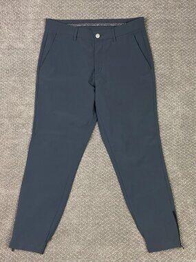 Primo Golf Joggers Pants Mens 32 SHORT Dark Gray Ankle Zip Zipper Performance